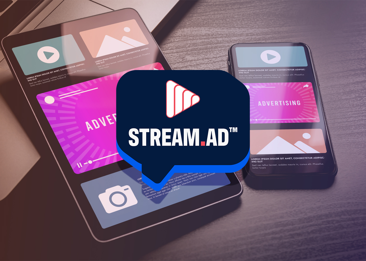STREAM.AD platform coming soon mockup
